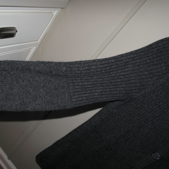 REPEAT CASHMERE Grey Ribbed Cardigan 38 Small - Picture 7 of 15